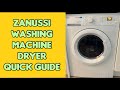 How To Use Zanussi Washing Machine Quick User Guide
