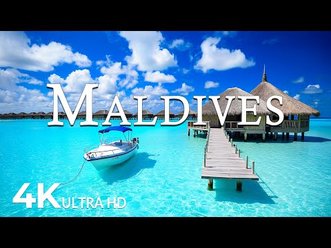 FLYING OVER MALDIVES (4K UHD) - Soothing Music Along With Beautiful Nature Video - 4K Video UHD #8