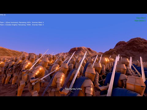 Elven Huntress vs Golden Knight - Ultimate Epic Battle Simulator