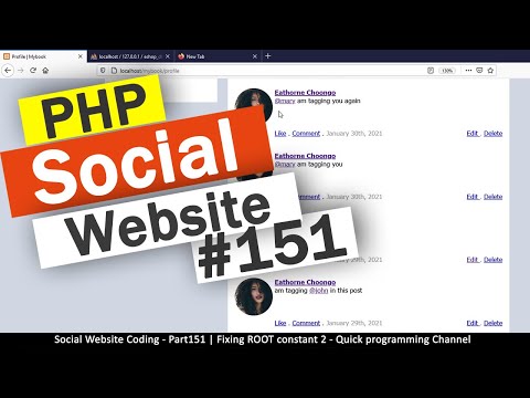 Social Website from scratch Part 8 Profile Page Top Bar | PHP | HTML | CSS | MYSQL Database