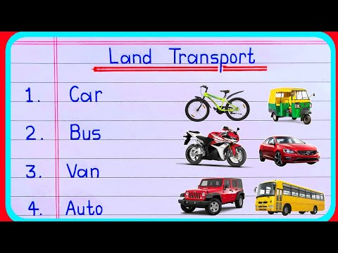 20 Land Transport name | Land Transport | Transport Name | Means of Transport | Name of Transport