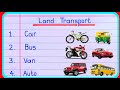 20 Land Transport Name Land Transport Transport Name Means Of Transport Name Of Transport