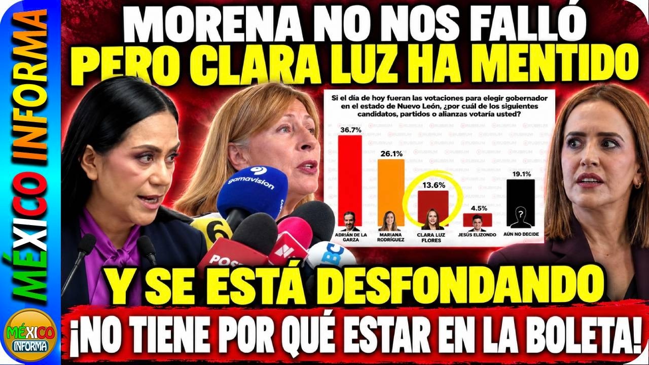 QUIEREN BAJAR A CLARA LUZ. SE DESPLOMA EN LAS ENCUESTAS. SE REÚNEN MORENISTAS PARA ACUSARLA.
