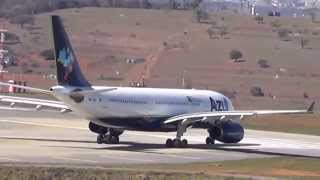 preview picture of video 'Airbus A330 200 da Azul pousando e decolando do Aeroporto de Confins'