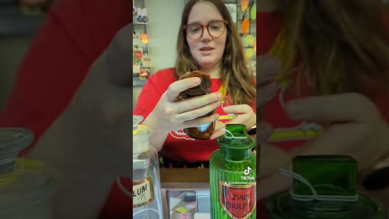 Antique Label Under Glass Apothecary Jars ✨