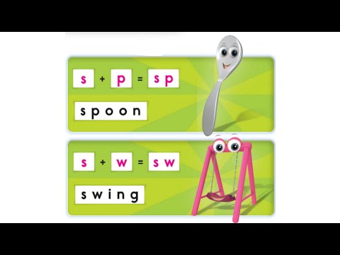 Oxford Phonics World student book level 4 - Consonant blends - disc 1 - unit 3 - sp sw - spoon swim