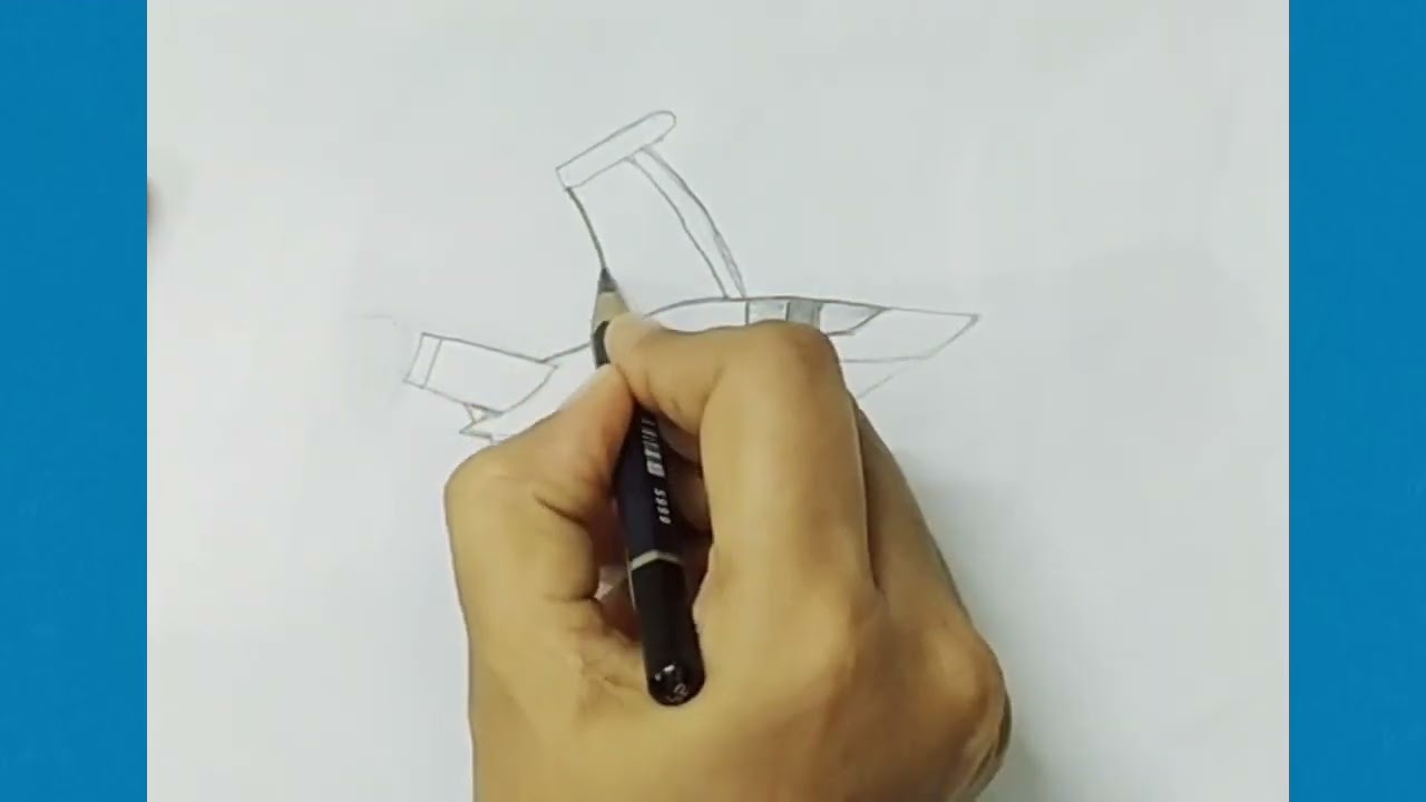 How to draw a airplane| step by step fighter jet drawing| Easy drawing tutorial.,#drawing ,#basic,