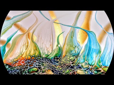 Ocean Aura ~ Gorgeous Acrylic Fluid Art ~ Bloom Swipe #lumiere #acrylicpouring #auraswipe