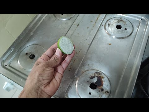 COMO LIMPAR FOGÃO INOX FÁCIL / FICA BRILHANDO  / VOCÊ SÓ PRECISA DE LIMÃO ?? E SAL DE COZINHA