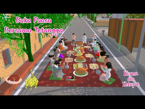 Dates and Ketupat | Breaking Fast with Neighbors | Sakura School Simulator