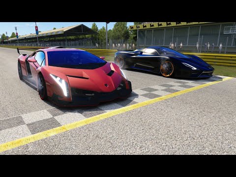 Lamborghini Veneno vs SSC Tuatara at Monza Full Course