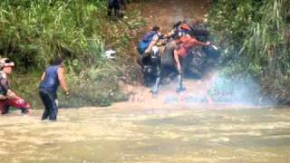 preview picture of video 'banshee 350 river crossing/mudding Las Marias, P.R. #3'