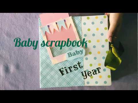 Baby scrapbooking ideas,Album,Handmade Baby Boy scrapbook,First year record Book DIY @Papersai arts Video