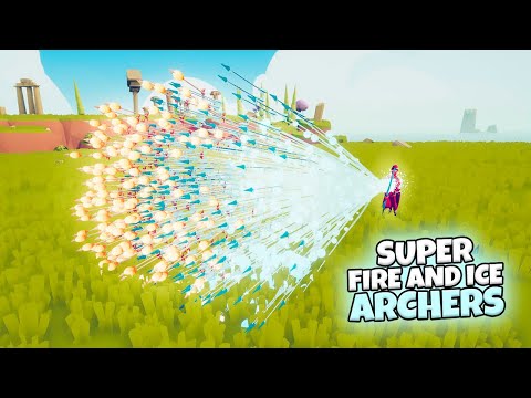 SUPER ICE AND FIRE ARCHERS VS EVERY FACTION | TABS MODDED GAMEPLAY
