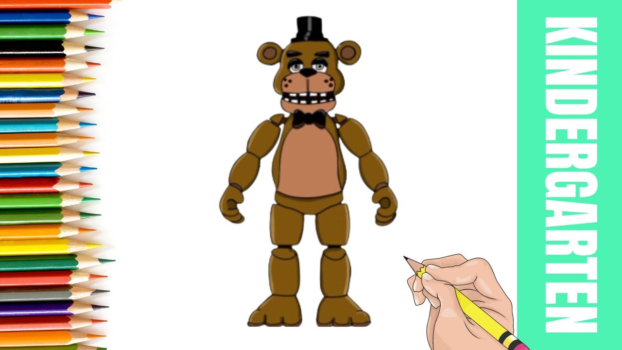 How to DRAW FREDDY FAZBEAR - Five Nights at Freddy's - [ How