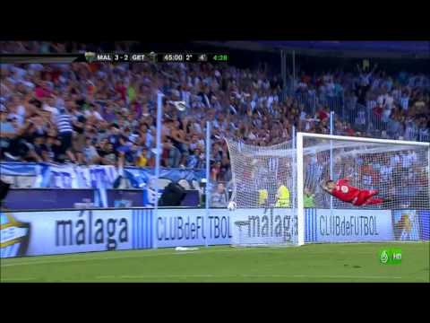 malaga vs getafe gol de chilena de baptista hd