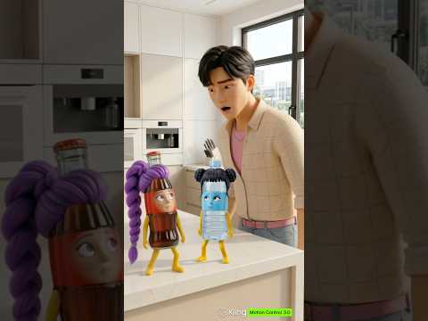 Rumi Cola Scolding Jinu 🥤😡 Kling 3.0 Used 🎥 #Rumi #Jinu #KlingAI #KlingMotionControl3 #Kling3