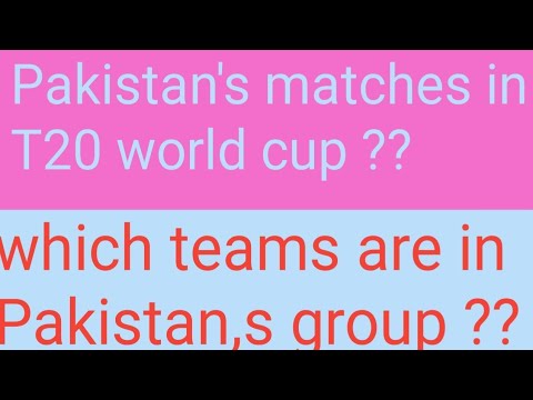 Pakistan's matches in T20 world cup with venues and timings