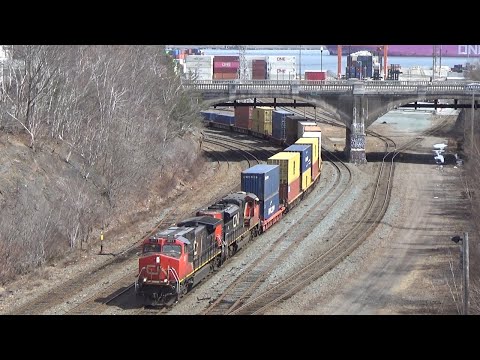 Local Train CN 519 Working at Halifax Ocean Terminals Yard - South End Halifax, NS