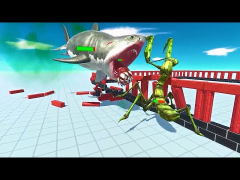 Can anyone defeat the great white shark and the mutant megalodon 🦈 Animal Revolt Battle Simulator