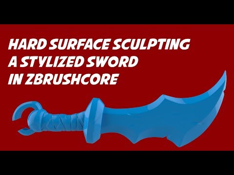 HardSurface Sculpting a Sword In ZbrushCore tutorial