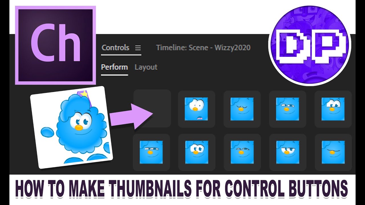 Adobe Character Animator Tutorial How to make thumbnails for control buttons