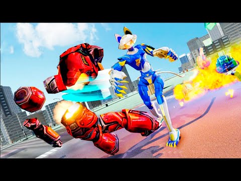 Cat Robot Car Game - Car Robot War 3D | Android Gameplay