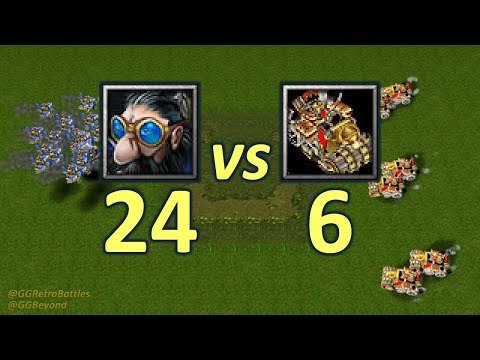 24 Flying Machines vs 6 Siege Engines - Same Food - WarCraft III Retro Battles