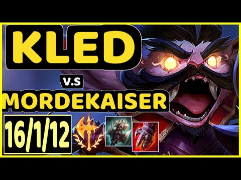 V1PER (KLED) vs MORDEKAISER - 16/1/12 KDA TOP CHALLENGER GAMEPLAY - NA