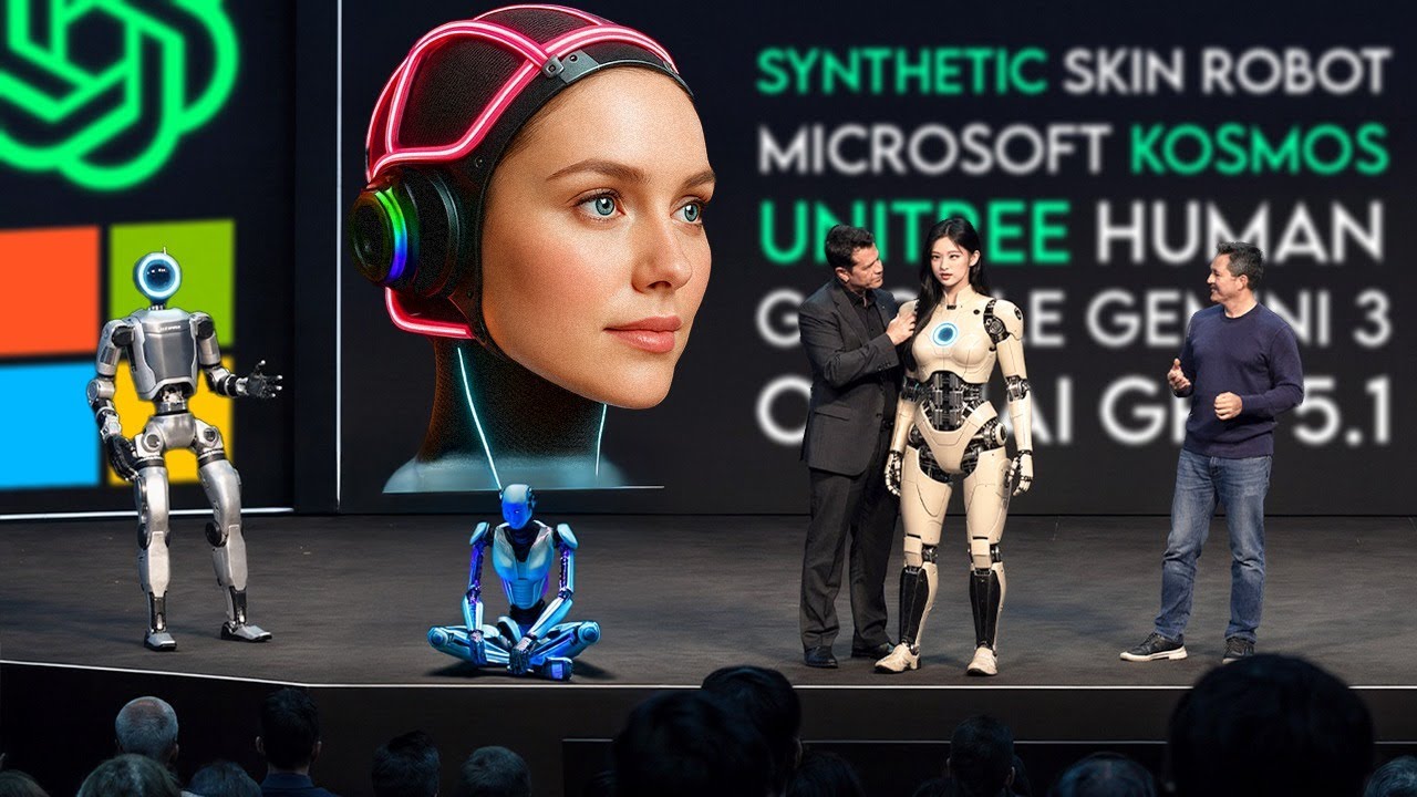 AI Shocks Again: Synthetic-Skin Robot, Microsoft KOSMOS, GPT 5.1, Gemini 3, Human-Level Unitree...