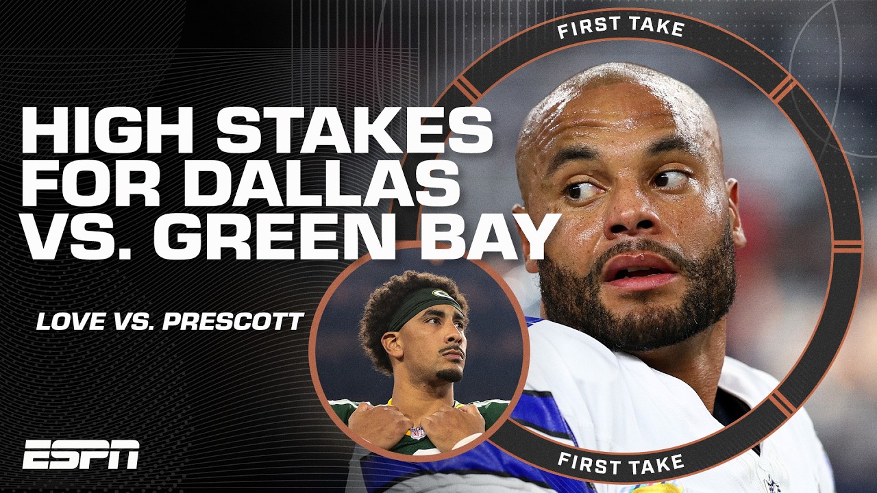 Who NEEDS a bigger game: Dak Prescott or Jordan Love? First Take responds 🗣️