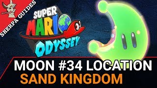 Sand Kingdom Moon #34 Fishing in the Oasis Location | Super Mario Odyssey