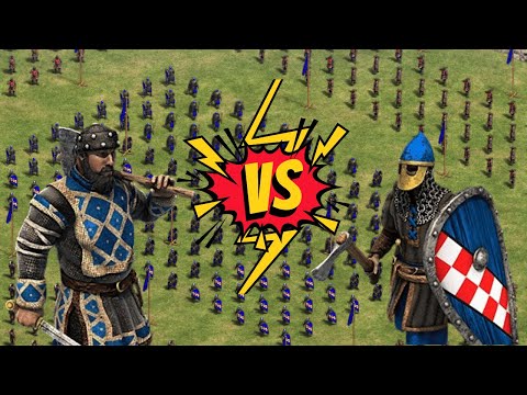 🗡️⚔️ 150 ELITE SERJEANTS VS 280 WARRIOR PRIESTS | AoE II: DE #newdlc #themountainroyals 🎮