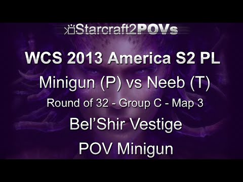 SC2 HotS - WCS 2013 AM S2 PL - Minigun vs Neeb - Ro32 Group C - Map 3 - Bel'Shir Vestige - Minigun