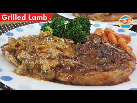 Grilled Lamb with Homemade Mushroom Sauce Recipe