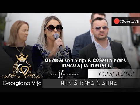 Georgiana Vița ❌ Cosmin Popa ❌ Formatia Timisul - Colaj Brauri LIVE ???? NOU 2024 ???? Nunta Toma & Alina