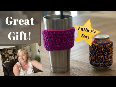 How to crochet a cup cozy / Father’s Day Gift Idea / LIVE TUTORIAL + Q&A