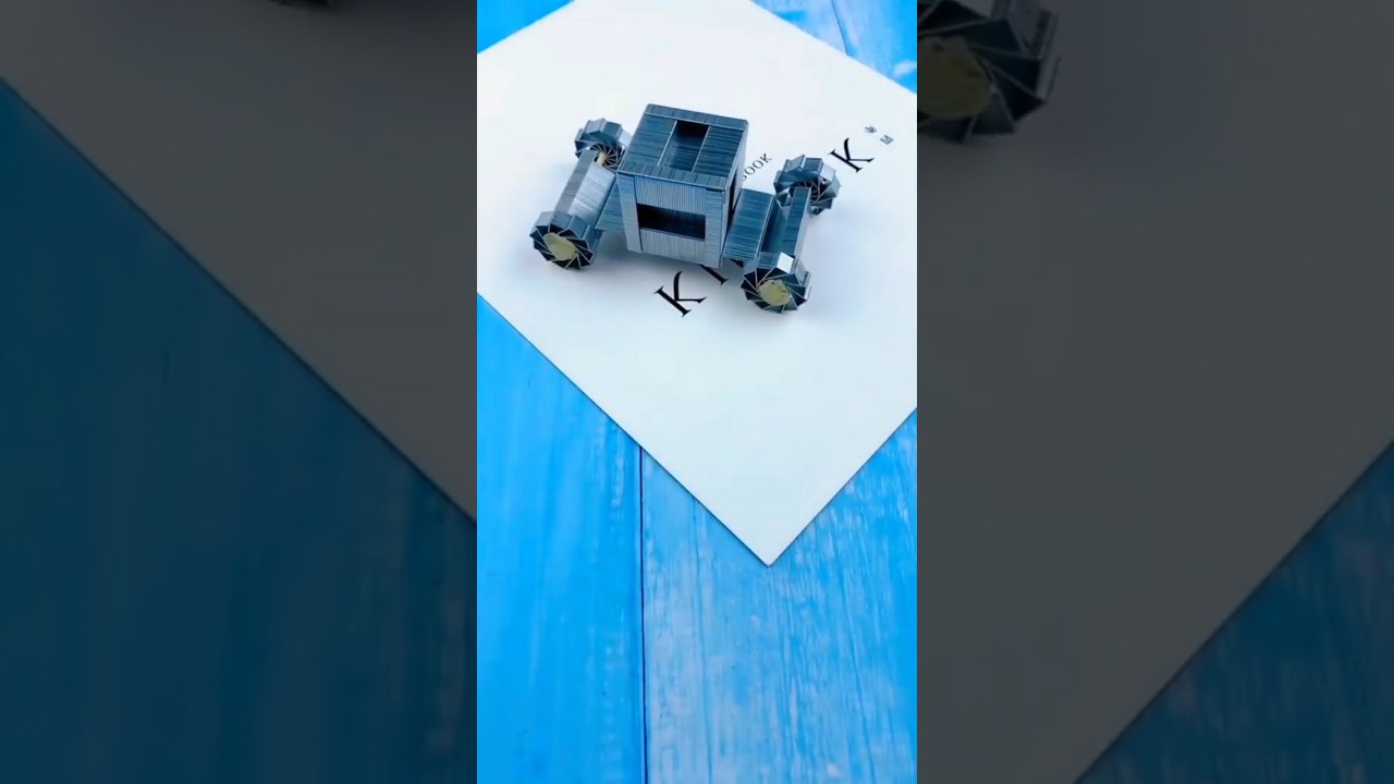 #how to make a car using staple#staples #art with staples #experimentshorts