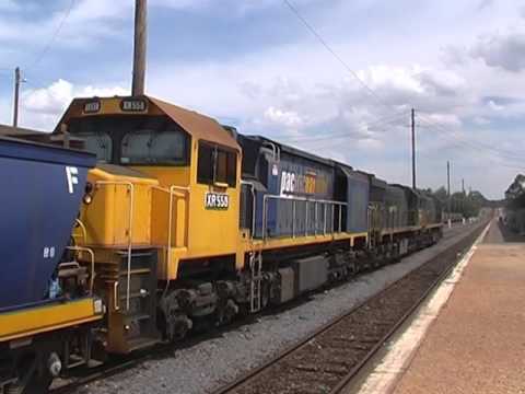 Australian Trains Somewhat rare these days - Triple XR Locos on a train.