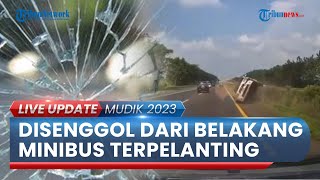 Terekam Kamera, Detik-detik Minibus Terguling di Tol Cipali seusai Disenggol, Pelaku Melarikan Diri