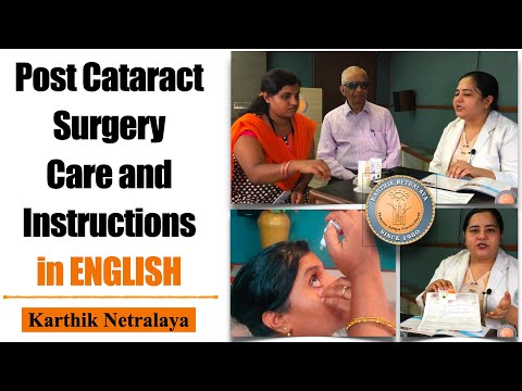Post Cataract surgery care and instructions in English, Karthik Netralaya