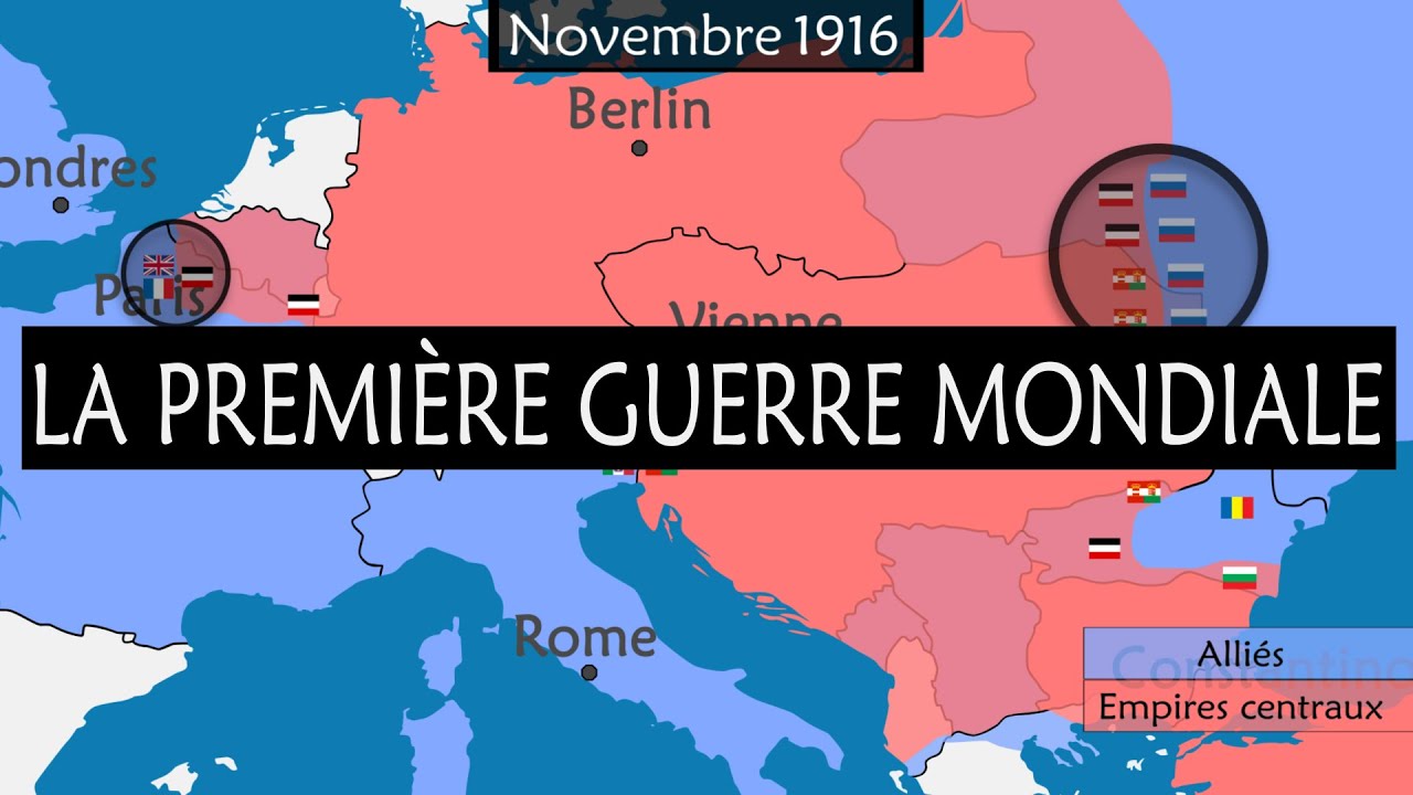La Première Guerre mondiale - Résumé sur cartes