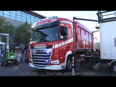 New DAF XF POD carrier fire truck – LUF - exterior, light setup & interior, Interschutz 2022,Germany