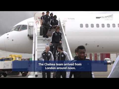 Chelsea and Benfica arrive in Amsterdam for Europa League final