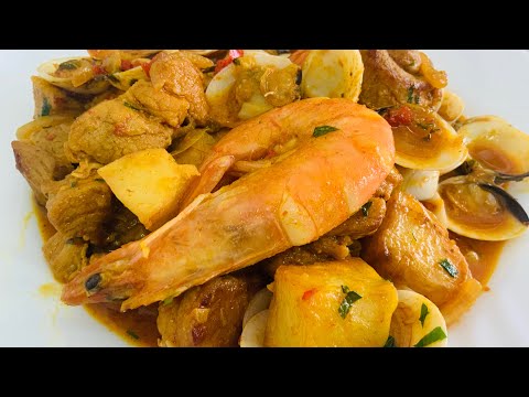 Carne de Porco á Alentejana com Amêijoas e Camarão ..Delicia