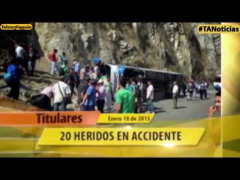 Titulares de Teleantioquia Noticias - Domingo 18 de enero de 2015 - 1:00 p.m