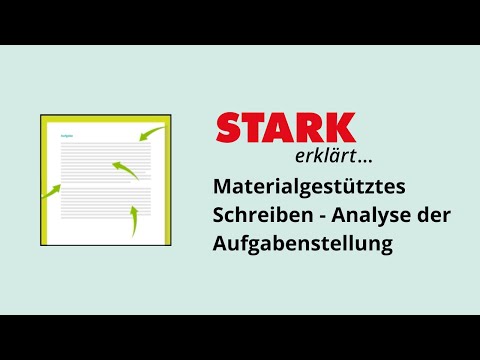 Material-supported writing: Task analysis | STARK explains