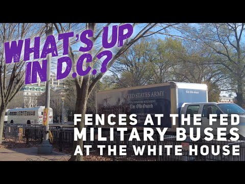 , title : 'Military buses at the White House and a fence at the Fed - What's was up in  DC while I was away?'