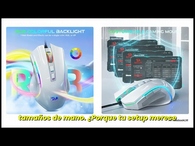 Vídeo relacionado con XZXWZX RGB Gaming Mouse con Cable, Honeycomb Shell Design Ultraligero 11 RGB retroiluminado 7200 dpi, 6 Botones programables, Cable Receptor de 1,5 m, USB Gaming MAU para PC/Mac/Laptop, Blanco