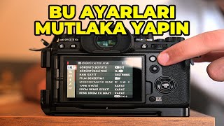 Fujifilm Fotoğraf Makinesi Ayarlarım| Kameranız için önemli Ayarlar (10 ÖNEMLİ A